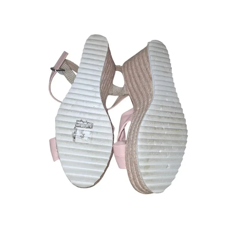 Petal Pink Burlap Wedge Sandal Size 9 Easter Spring 2025 40 - Picture 8 of 8